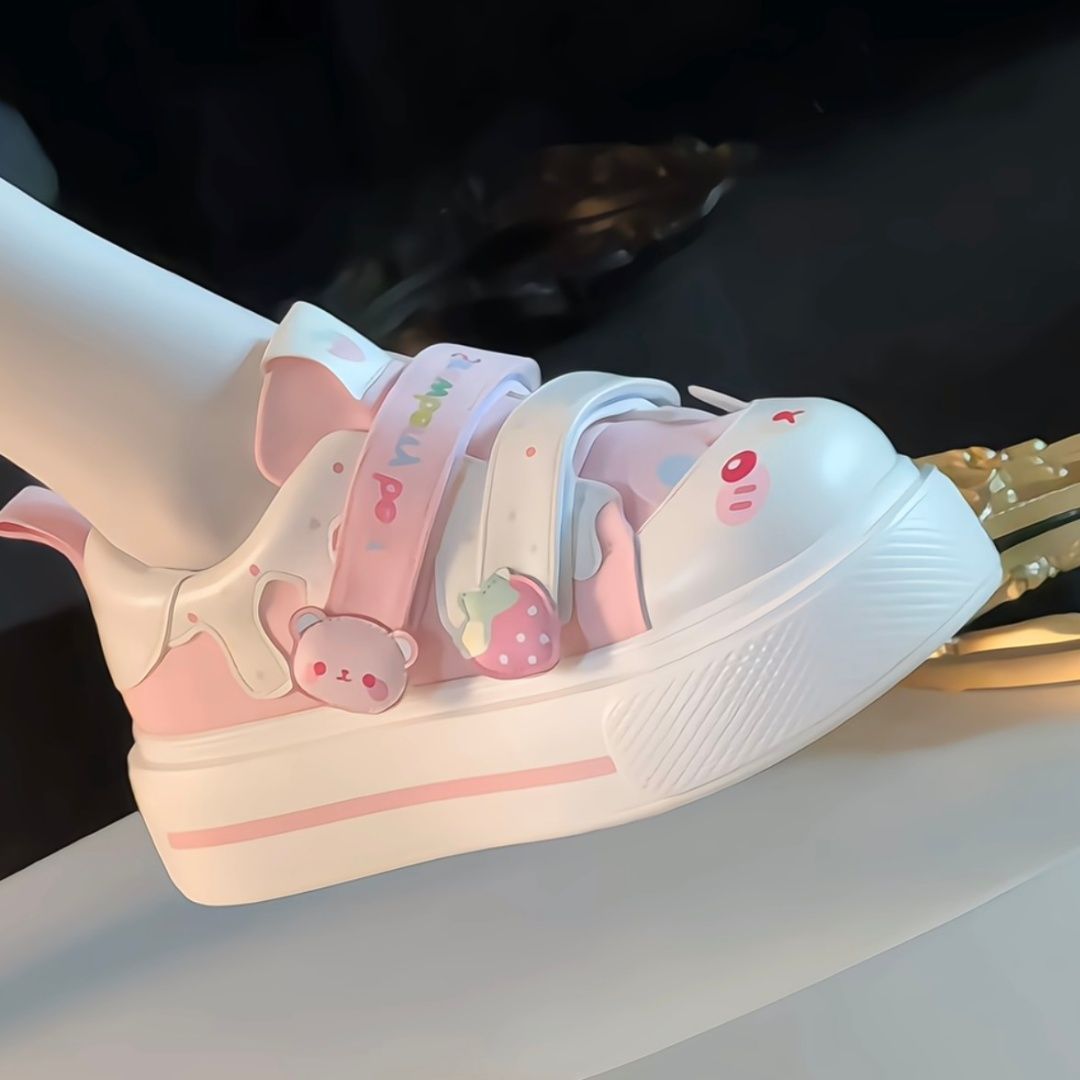 Women'S Shoes Big Feet - Nouvelles Chaussures en Toile Lolita Ours