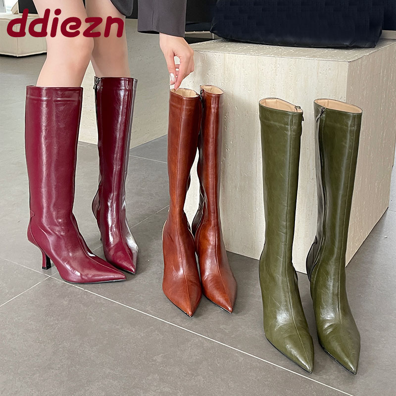 Women'S Shoes Big Feet - Mode bout pointu dames genou bottes