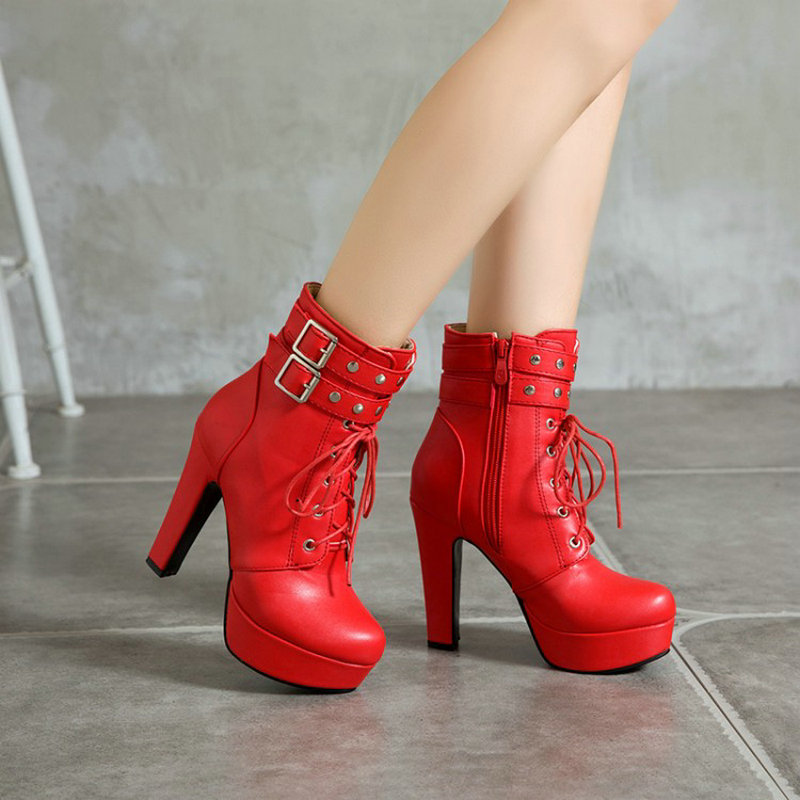 Women Shoes For Big Feet - Bottines à talons hauts pour femme,