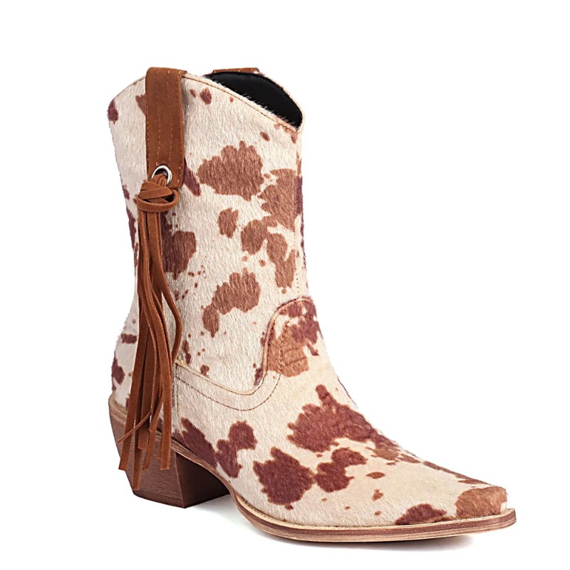 Women'S Shoes Big Feet - Bottes de Cowboy Vintage en crin