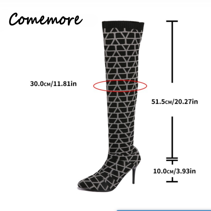 Comemore – bottes hautes trico - Sock Boot Women avis et prix