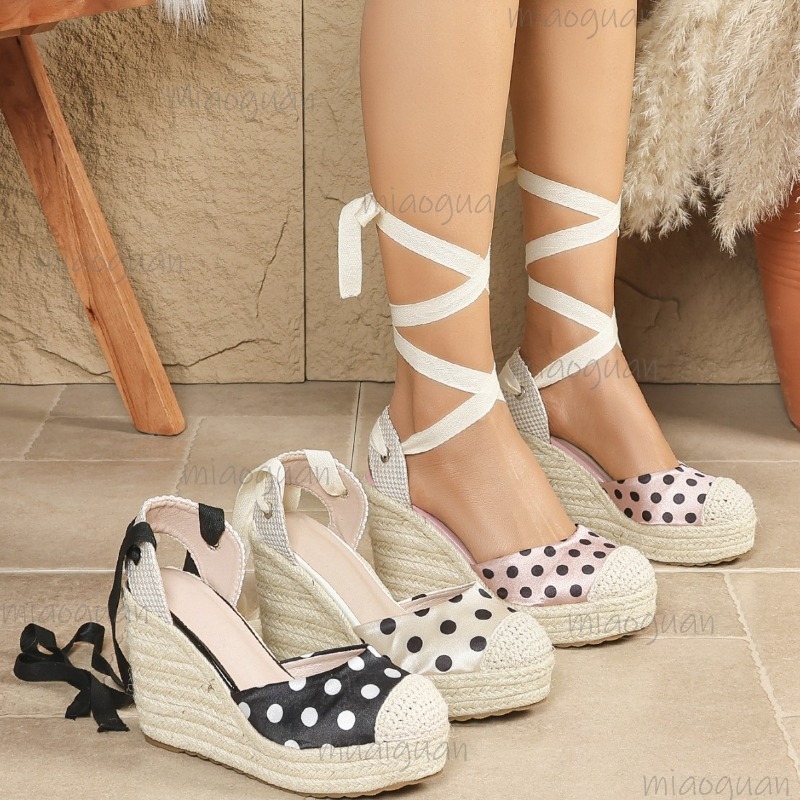 Nouvelles sandales compensées  - Ribbon Tie Heel avis et prix