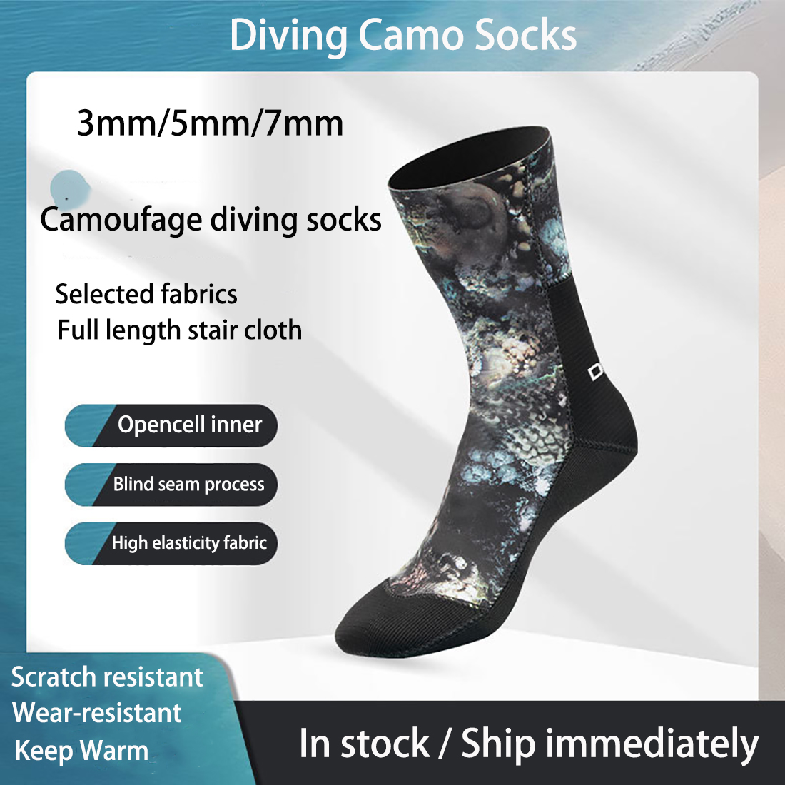 Chaussettes de plongée camoufl - Women'S Shoes Neuropathy avis et prix