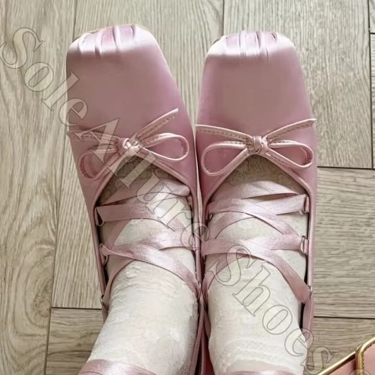 Ballerines pour femmes Y2K en  - Ribbon Tie Heel avis et prix