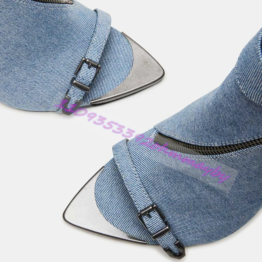 Bottines d'été en jean bleu à  - Suede Ankle Boot avis et prix