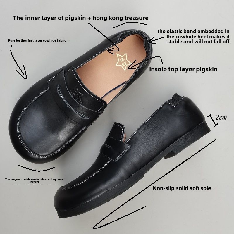 Chaussures larges en cuir natu - Women Shoes For Big Feet avis et prix