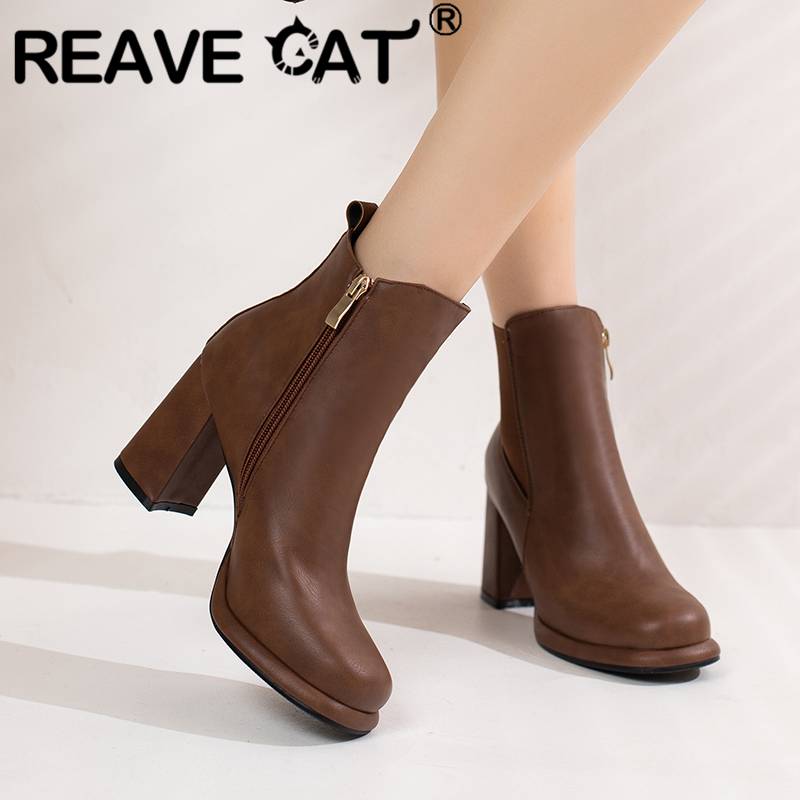REAVE AGAN-Bottes Courtes à Ta - Women'S Shoes Big Feet avis et prix