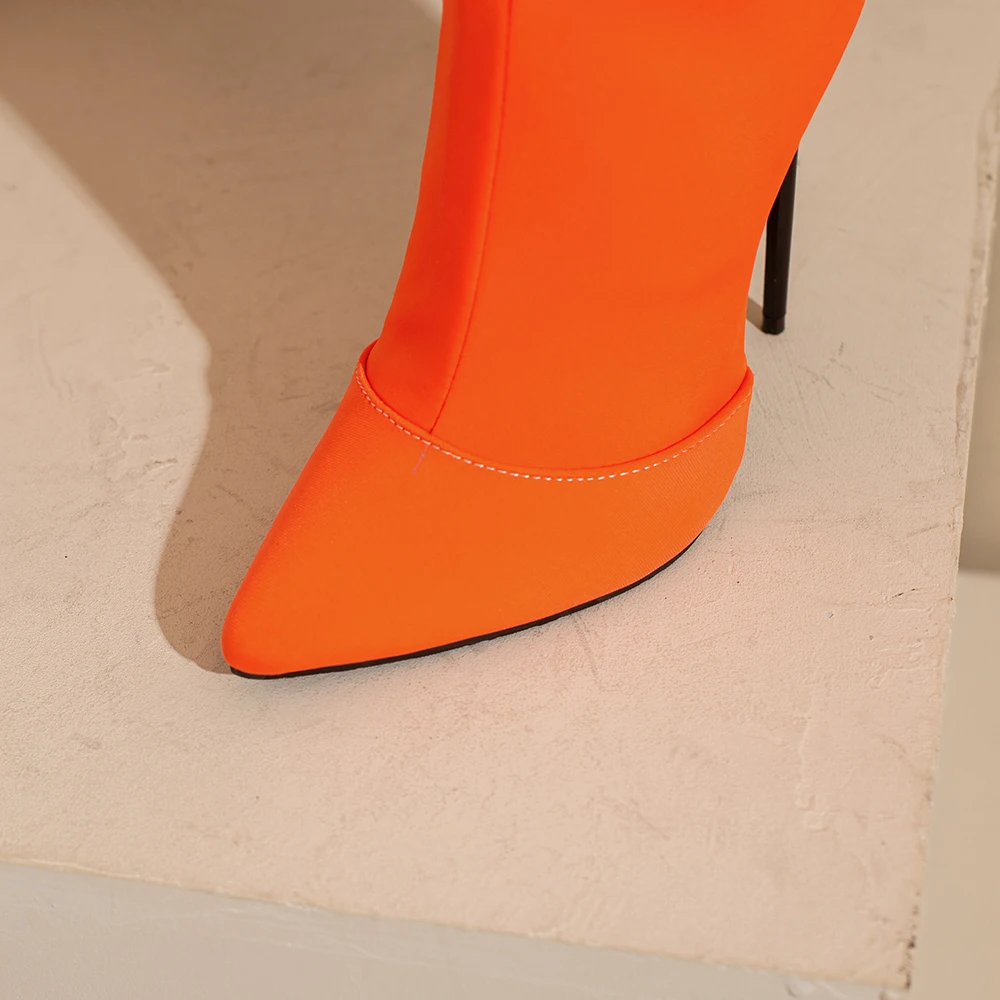 Nouveau hiver Glamour Orange j - Women'S Shoes Big Feet avis et prix