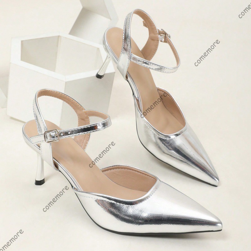 Escarpins chics argentés à tal - Women'S Shoes Trendy avis et prix