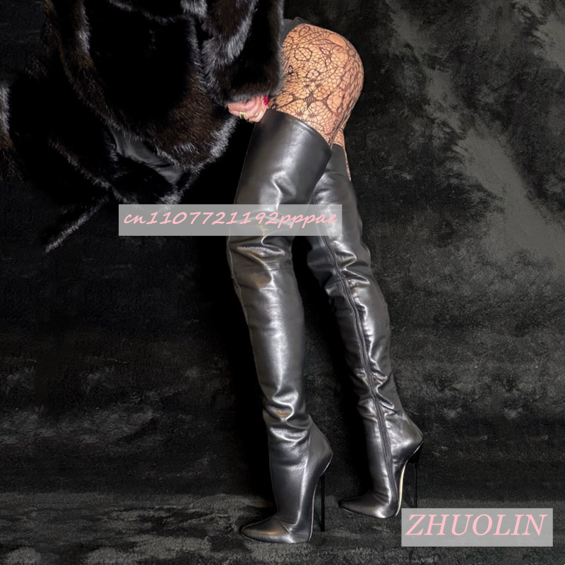 Bottes au dessus du genou noir - Sock Boot Women avis et prix